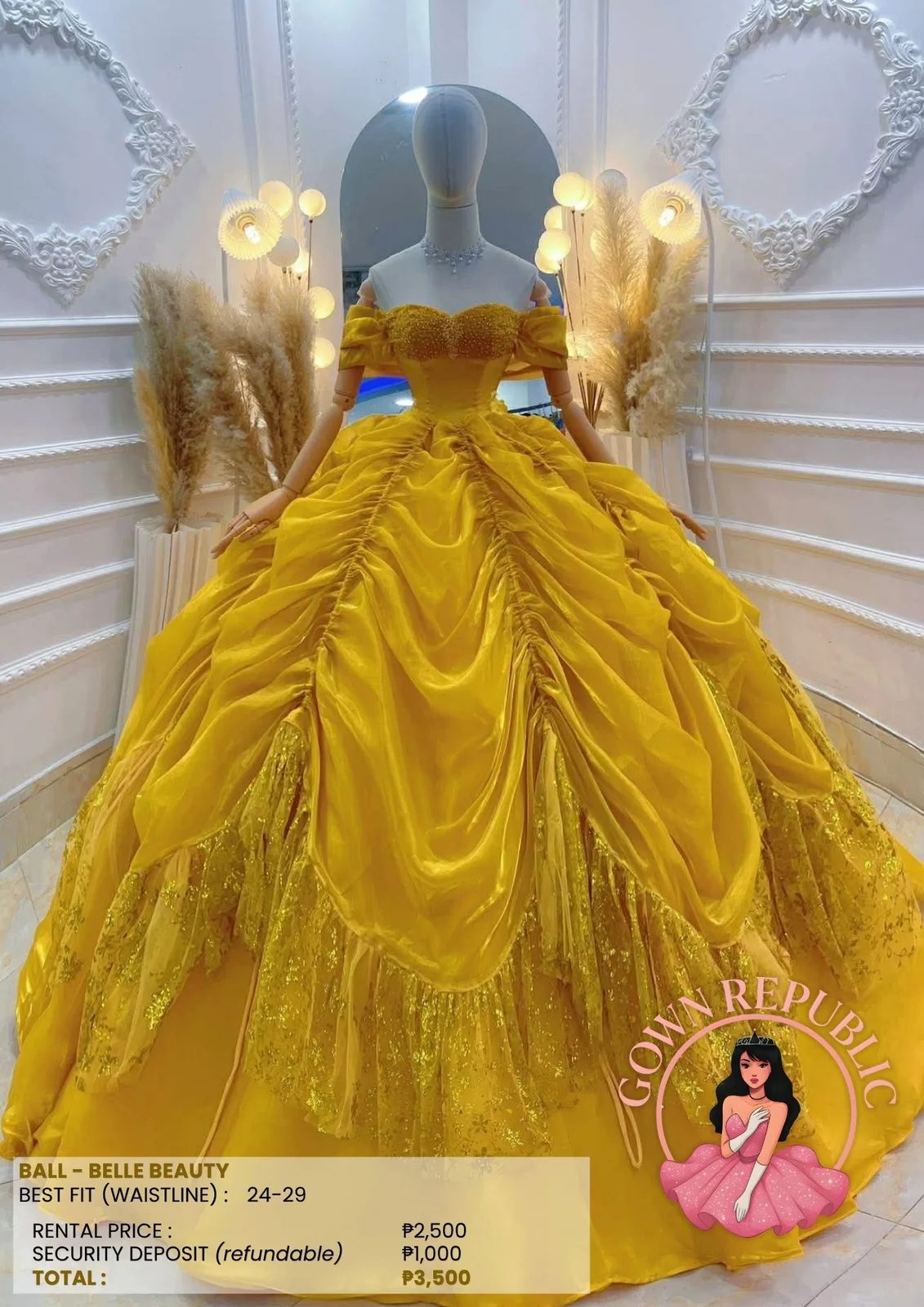 Ball Gowns: Yellow / Gold 320